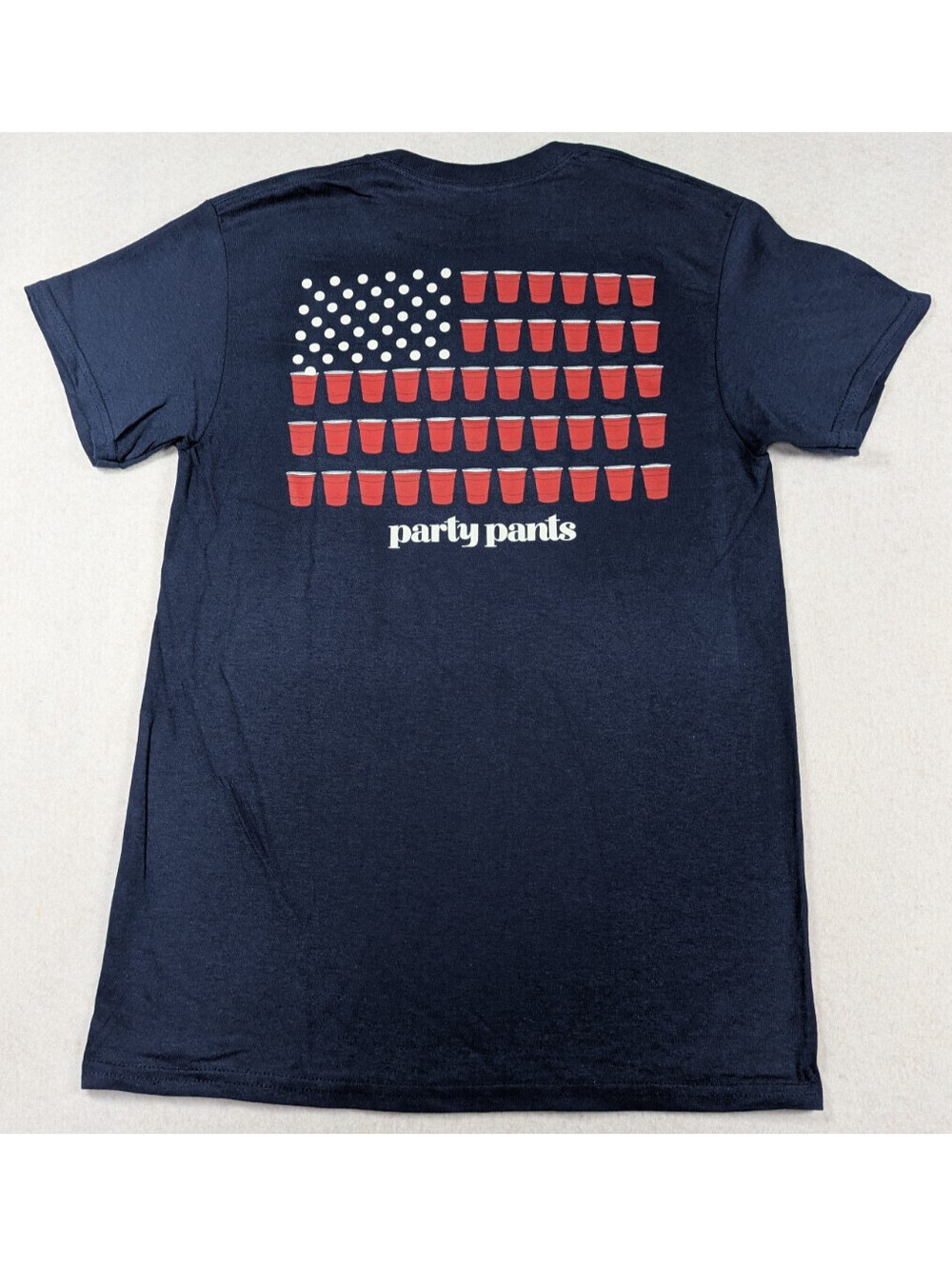 Party Pants - Red, White, Booze - Graphic Tshirt - Size S